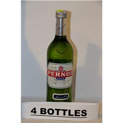 4 BOTTLES OF PERNOD ANISE LIQUEUR