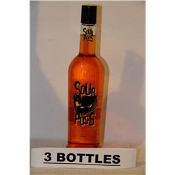 3 BOTTLES OF SOUR PUSS TANGERINE LIQUOR