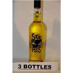 3 BOTTLES OF SOUR PUSS LEMON LIQUOR