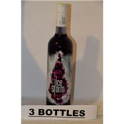 3 BOTTLES OF ICE STORM GRAPE  LIQUOR