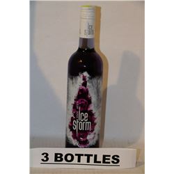 3 BOTTLES OF ICE STORM GRAPE  LIQUOR