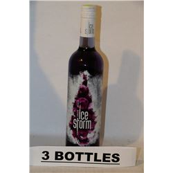 3 BOTTLES OF ICE STORM GRAPE  LIQUOR