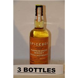 3 BOTTLES OF SPICEBOX PUMPKIN SPICED WHISKY