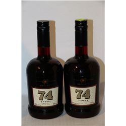 2 BOTTLES OF BRIGHT'S 74 TAWNY WINE