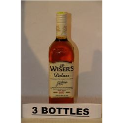 3 BOTTLES OF J.P. WEISER'S DELUX CANADIAN RYE