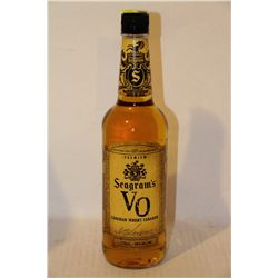 750ML BOTTLE OF SEAGRAM'S CANADIAN WHISKY