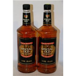 2 BOTTLES OF HIRAM WALKER SPECIAL OLD RYE WHISKY
