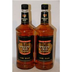 2 BOTTLES OF HIRAM WALKER SPECIAL OLD RYE WHISKY