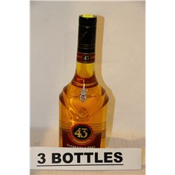 3 BOTTLES OF LICOR 43 CUARENTA Y TRES LIQUEUR