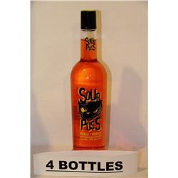 4 BOTTLES OF MANGO SOUR PUSS LIQUOR