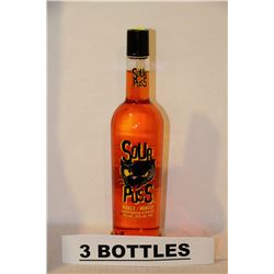 3 BOTTLES OF MANGO SOUR PUSS LIQUOR