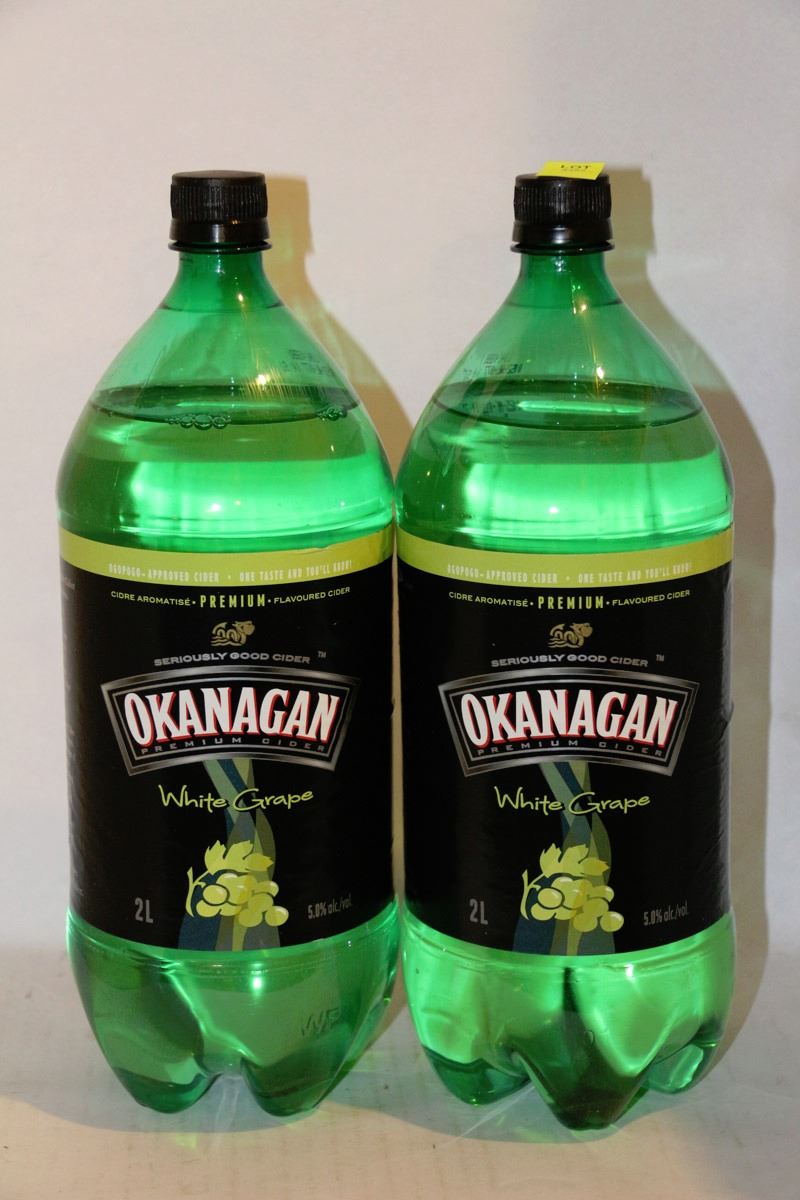 2 BOTTLES OF OKANAGAN WHITE GRAPE CIDER