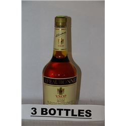 3 BOTTLES OF D'EAUBONNE V.S.O.P BRANDY