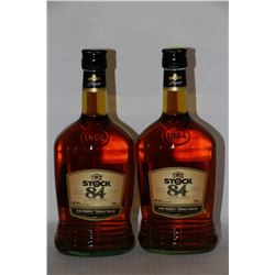 2 BOTTLES OF STOCK 84 AGED RESERVE BRANDY
