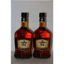 2 BOTTLES OF STOCK 84 AGED RESERVE BRANDY