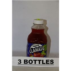 3 BOTTLES OF MOTT'S CLAMATO THE ORIGINAL