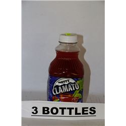 3 BOTTLES OF MOTT'S CLAMATO THE ORIGINAL