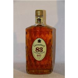 1.14L BOTTLE OF CANADIAN 83 CANADIAN WHISKY