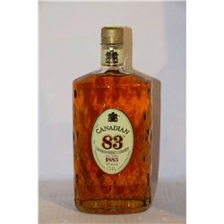 1.14L BOTTLE OF CANADIAN 83 CANADIAN WHISKY