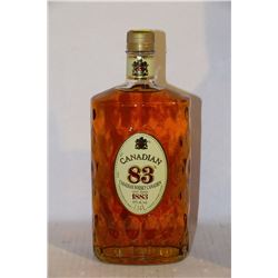 1.14L BOTTLE OF CANADIAN 83 CANADIAN WHISKY
