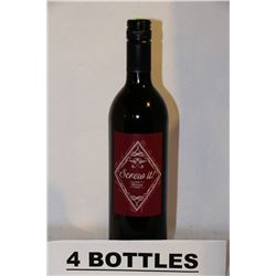 4 BOTTLES OF SCREW IT! SHIRAZ RED WINE