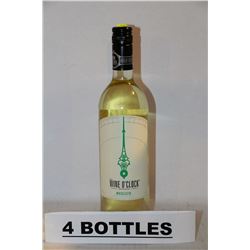 4 BOTTLES OF WINE O' CLOCK MOSCATO WHITE WINE