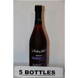 5 BOTTLES OF ARBOR MIST BLACKBERRY MERLOT