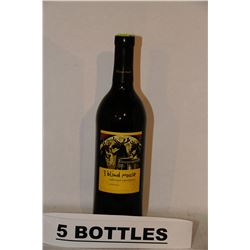 5 BOTTLES OF 3 BLIND MOOSE CABERNET SAUVIGNON