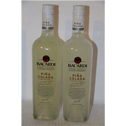 2 BOTTLES OF BACARDI PINA COLADA CLASSIC COCKTAILS