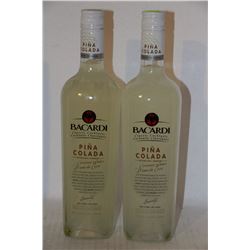 2 BOTTLES OF BACARDI PINA COLADA CLASSIC COCKTAILS