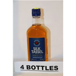 4 BOTTLES OF SILK TASSEL CANADIAN WHISKY