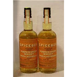 2 BOTTLES OF SPICEBOX PUMPKIN SPICED WHISKY