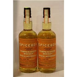 2 BOTTLES OF SPICEBOX PUMPKIN SPICED WHISKY