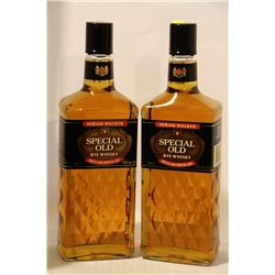 2 BOTTLES OF HIRAM WALKER SPECIAL OLD RYE WHISKY
