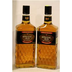 2 BOTTLES OF HIRAM WALKER SPECIAL OLD RYE WHISKY