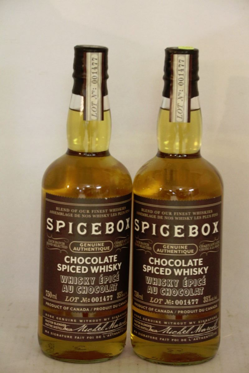 2 BOTTLES OF SPICEBOX CHOCOLATE SPICED WHISKY