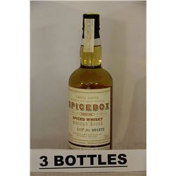 3 BOTTLES OF SPICEBOX SPICED WHISKY