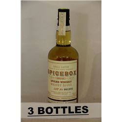 3 BOTTLES OF SPICEBOX SPICED WHISKY