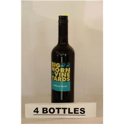 4 BOTTLES OF BIG HORN VINEYEARDS CABERNET MERLOT