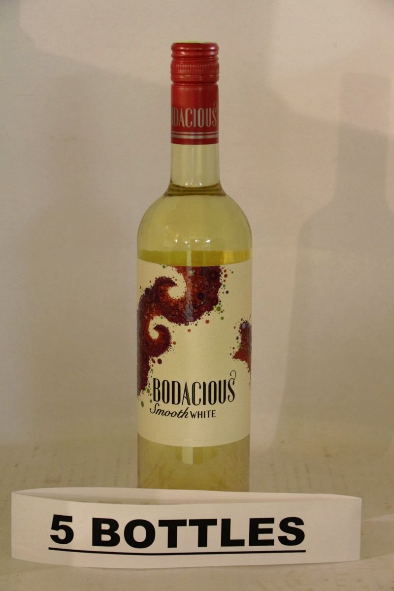 5 BOTTLES OF BODACIOUS SMOOTH WHITE WINE