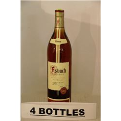 4 BOTTLES OF ASBACH AGED 3 YRS FINE OLD BRANDY