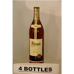 4 BOTTLES OF ASBACH AGED 3 YRS FINE OLD BRANDY