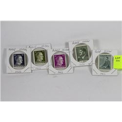 5-NAZI POST STAMPS - ADOLF HITLER