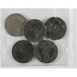 GERMAN 5 PFENNINGS - 1914-17-18-21-24