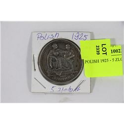 POLISH 1925 - 5 ZLOTYCH COIN