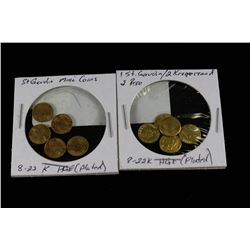 8K-23K GOLD PLATED MINI COINS X2 (5 PER PACKAGE)