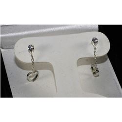 10K WHITE GOLD EARRINGS