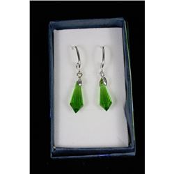 HANDCRAFTED SWAROVSKI EARRINGS ON CHOICE: GREEN