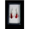 Image 1 : HANDCRAFTED SWAROVSKI EARRINGS ON CHOICE: RED