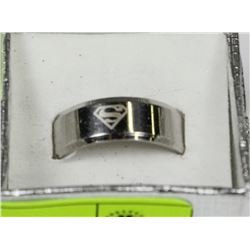 SUPERMAN RING ON CHOICE: SILVER TONE